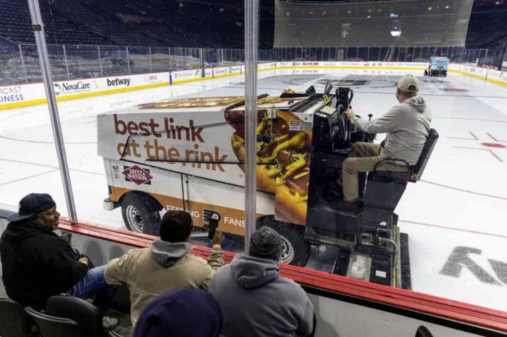 Philly Ice Rink Managers Get a Zamboni Master Class from the Flyers’ Operators Ed Snider